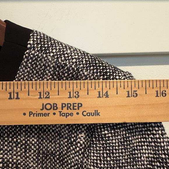 Talbots Tweed Blazer Petite 10P Black Classic Preppy Suit Jacket Grosgrain Trim - Picture 13 of 16